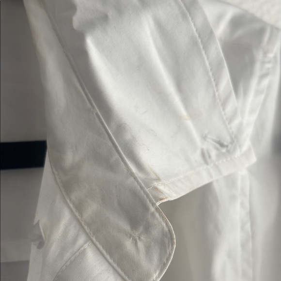 Veronica Beard White Button Down Shirt with Modern Design - Picture 5 of 8